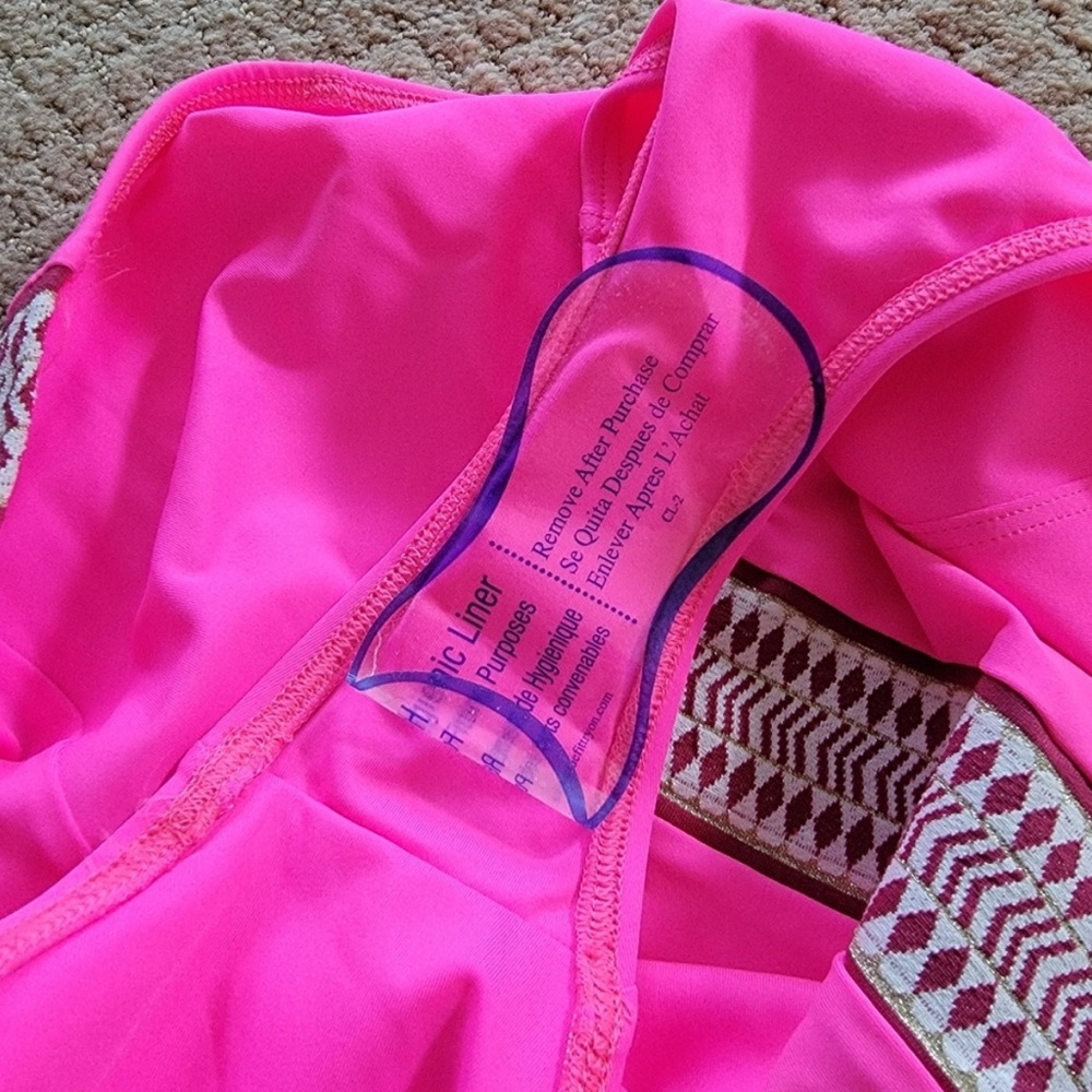 🔥 Lemlem High-Waisted Pink Bikini Bottoms. NWT. Hot pink! Medium. - Picture 6 of 9